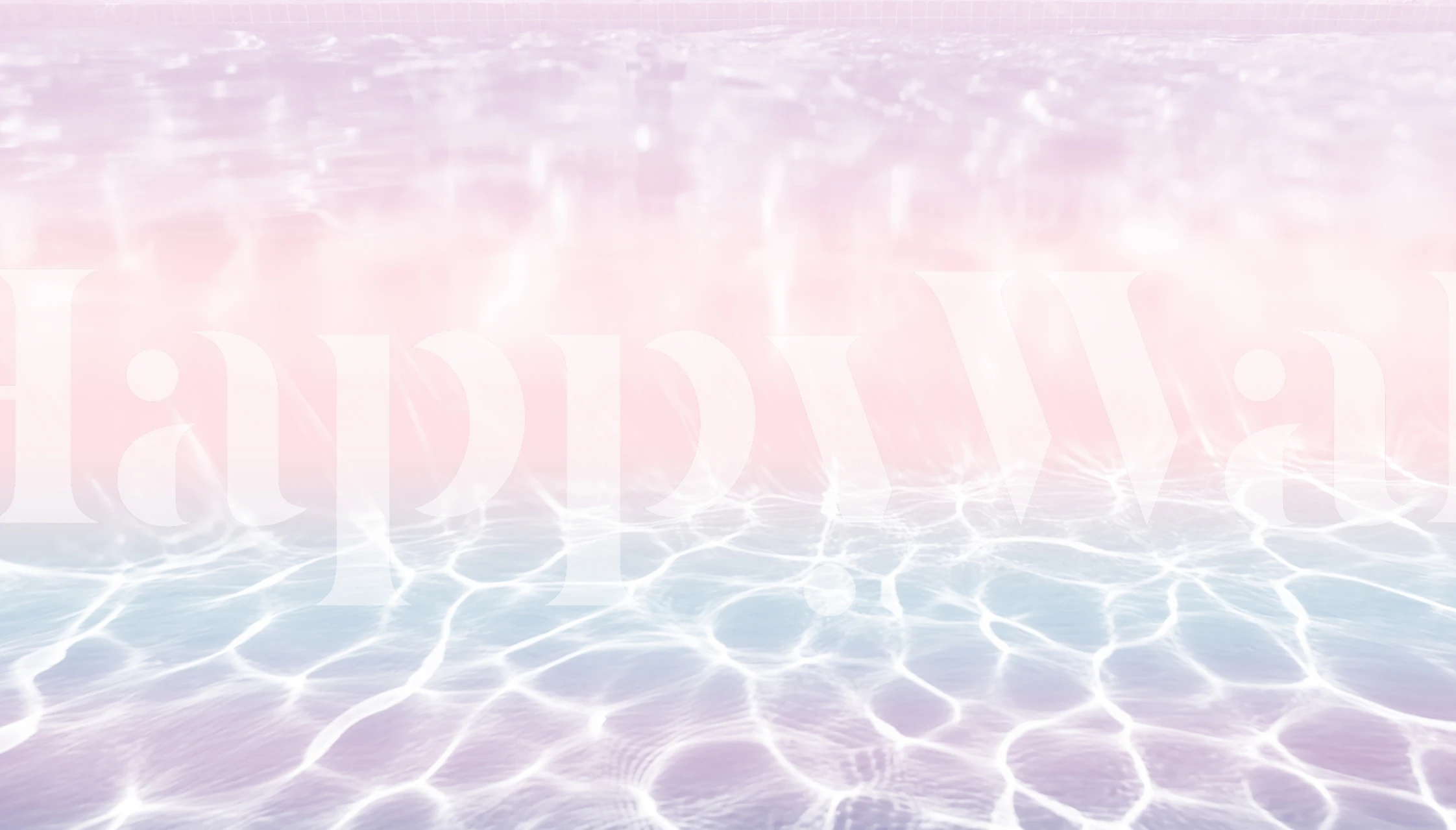 Pastel Underwater Pool Glam tapet i et rum