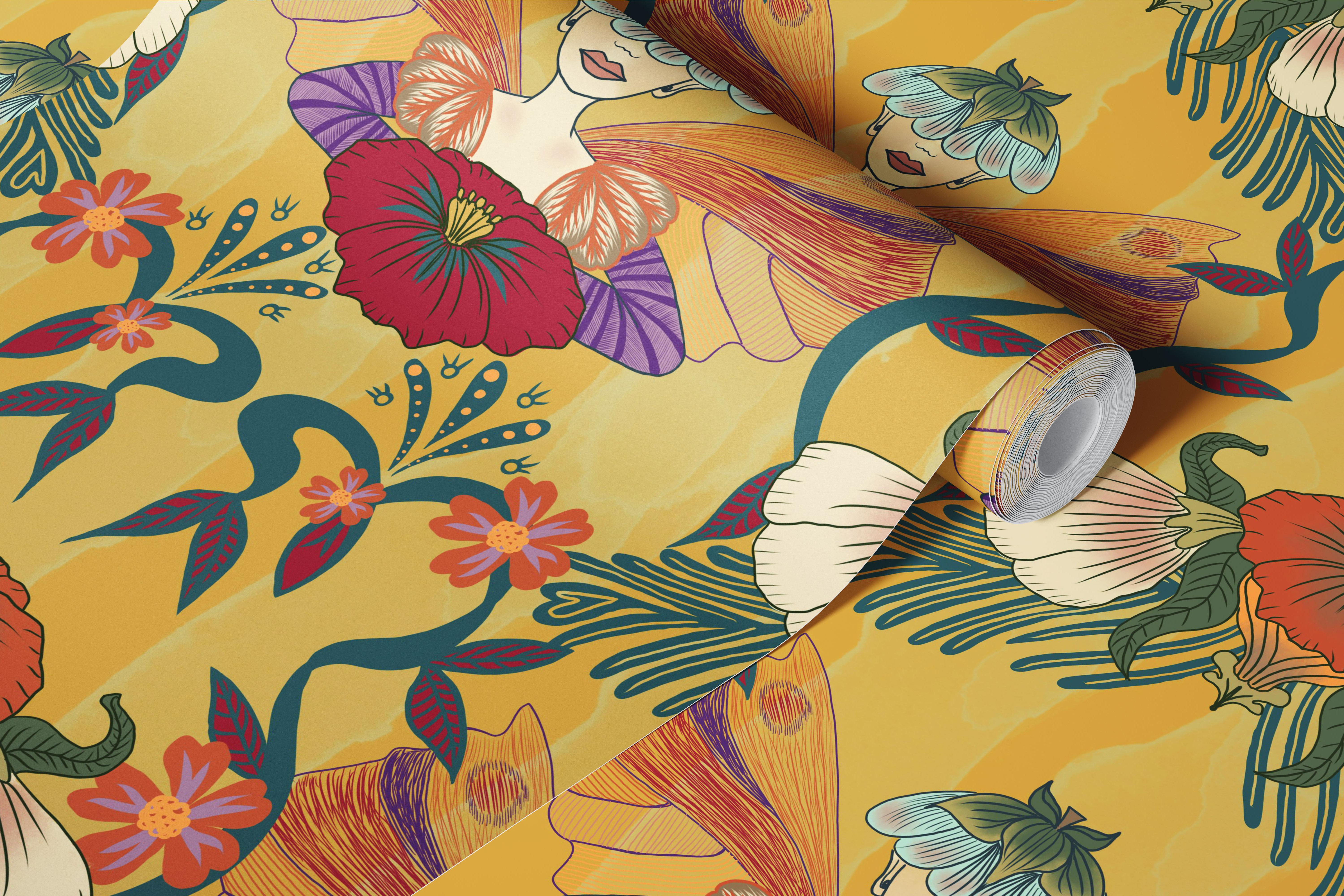 Peek a Boo Pixie wallpaper in a room