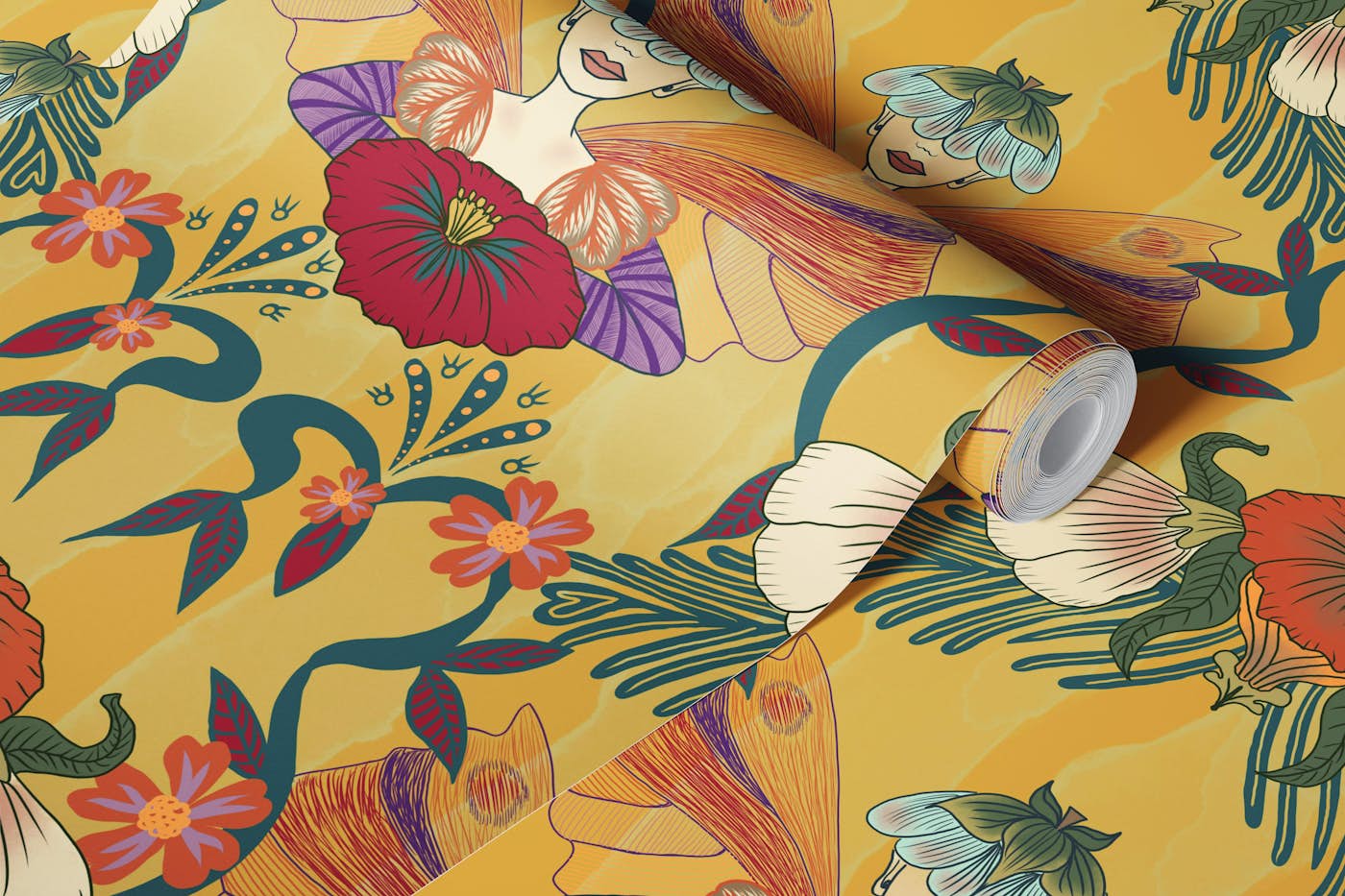 Peek a Boo Pixie wallpaper roll