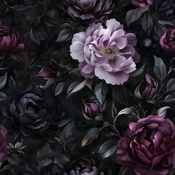 Midnight Peonies
