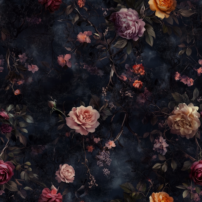 Gothic Floral Fantasy - Happywall