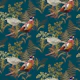 Country Pheasant - Dark Teal Blue