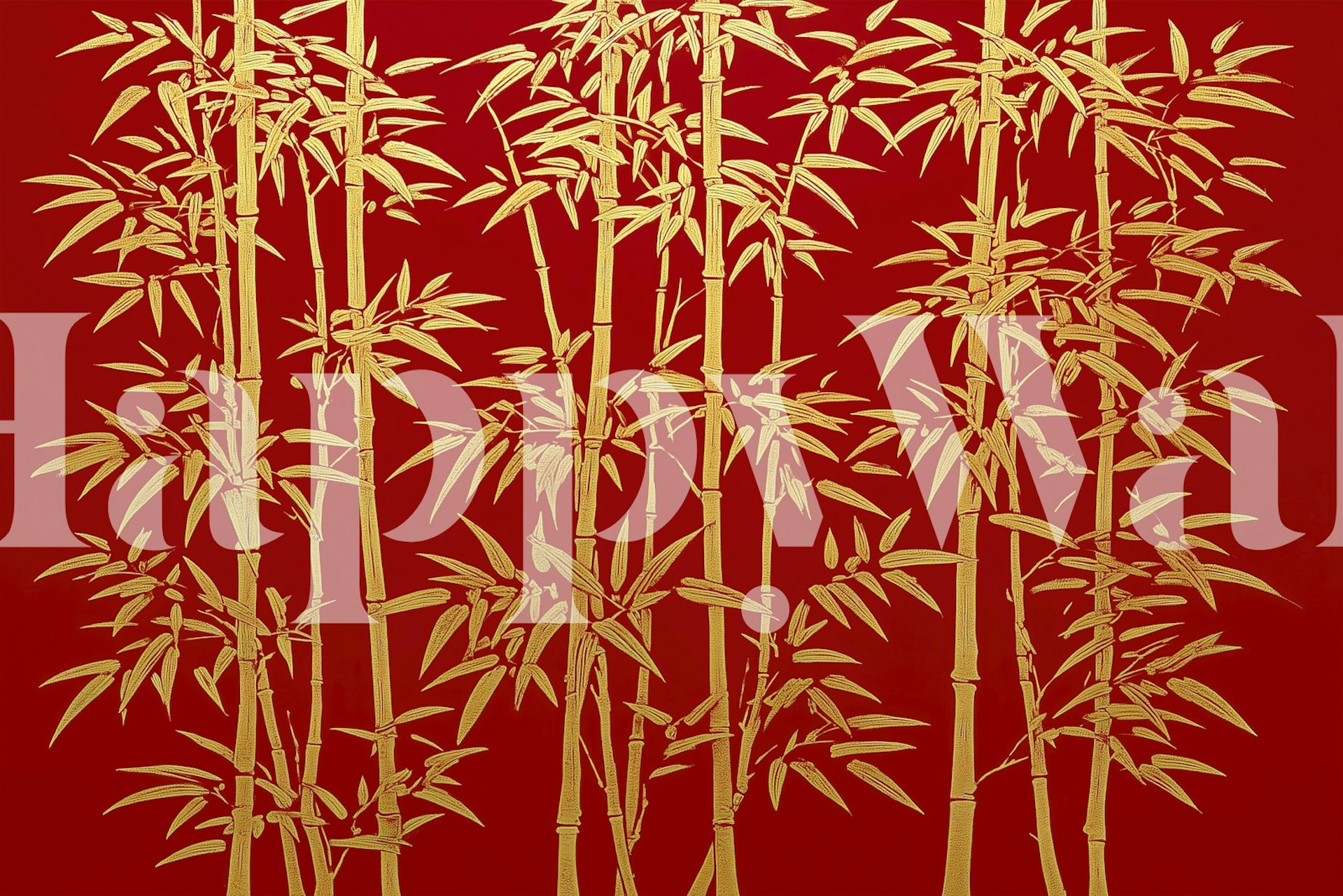 Elegant Golden Bamboo wallpaper in a room