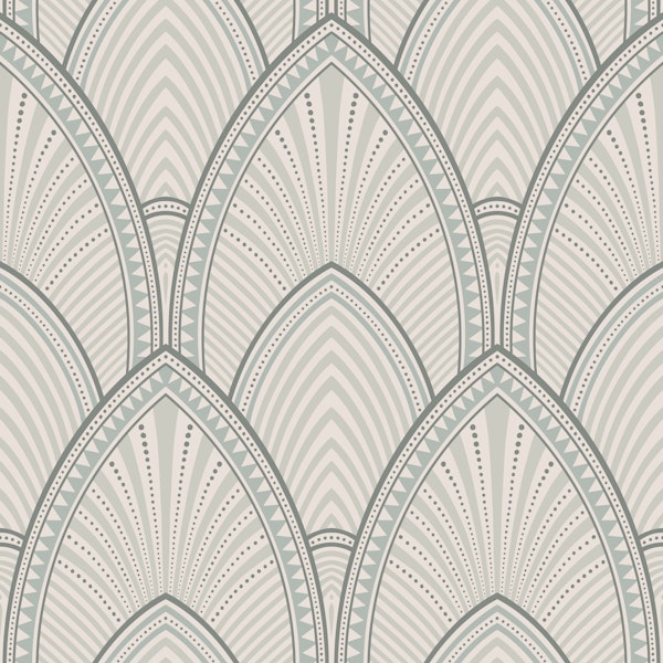 luxury art deco arches - mint grey