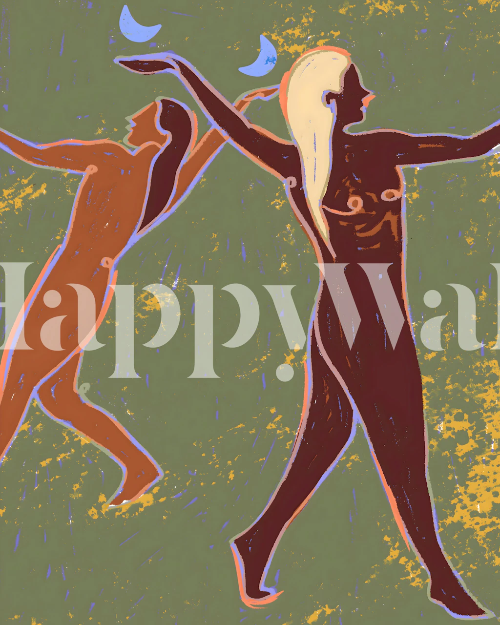 Carta da parati Moonlit Soul Dance in una stanza elegante