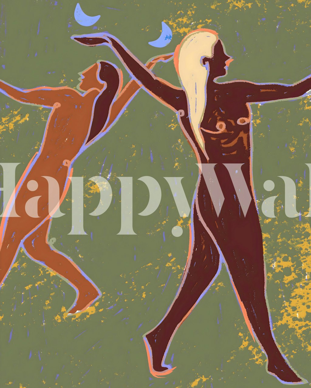 Papel tapiz Moonlit Soul Dance en una habitación elegante