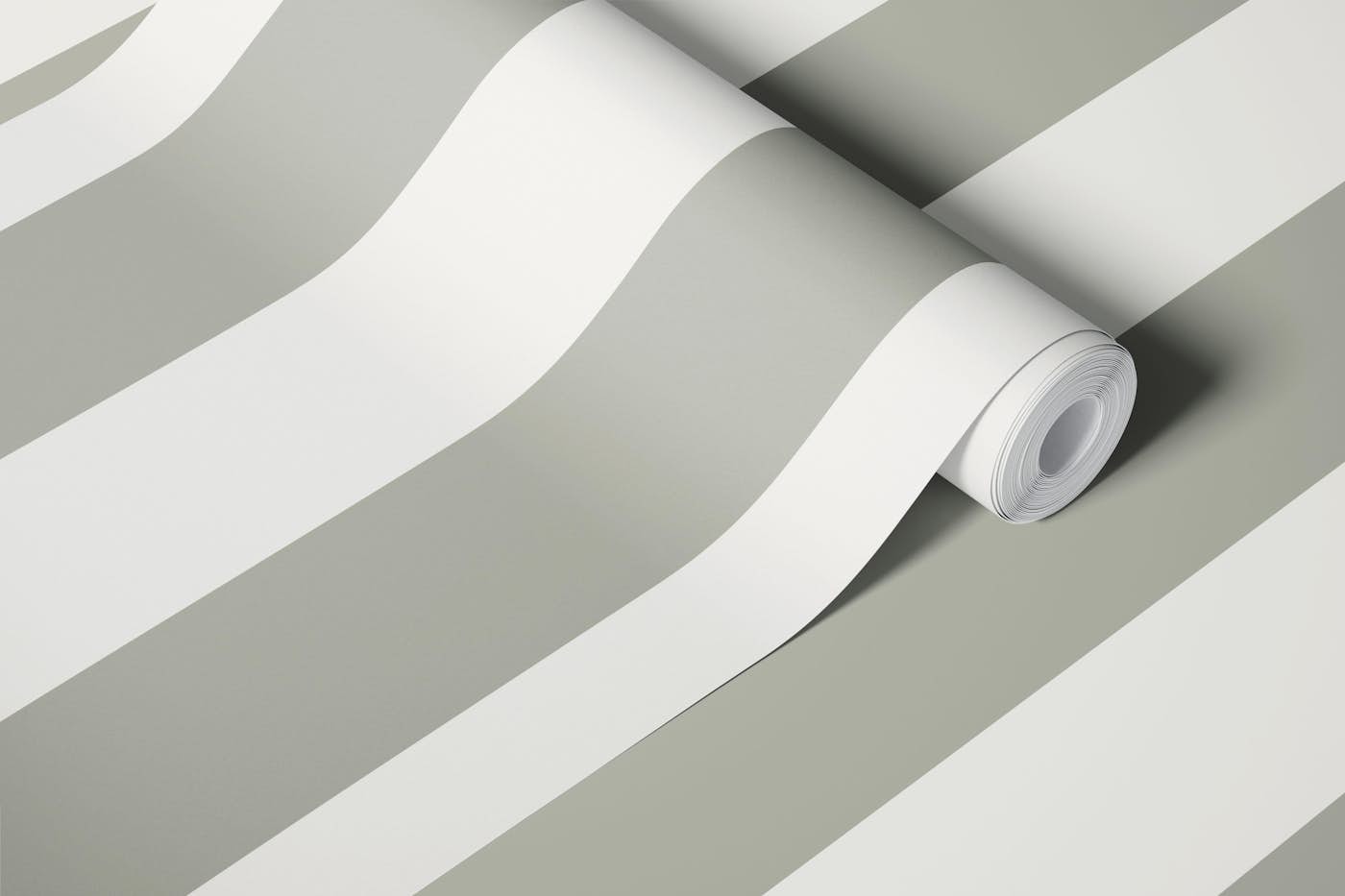 Green Smoke Stripe wallpaper roll