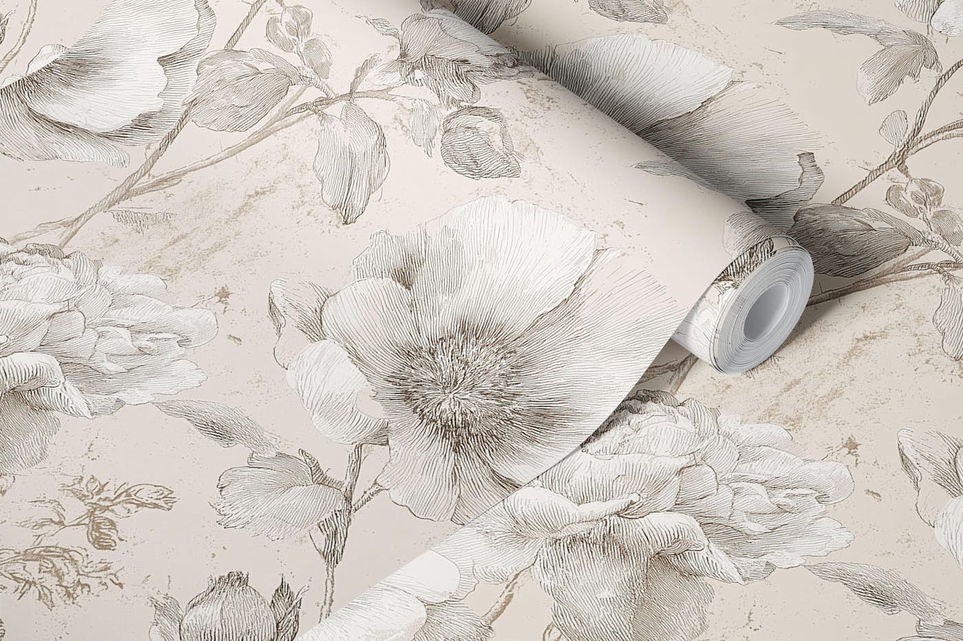 Soft Botanical Grace wallpaper roll