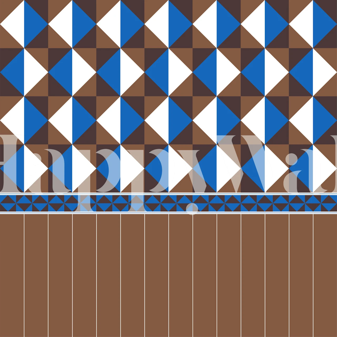 Timeless geometric design wallpaper in a room