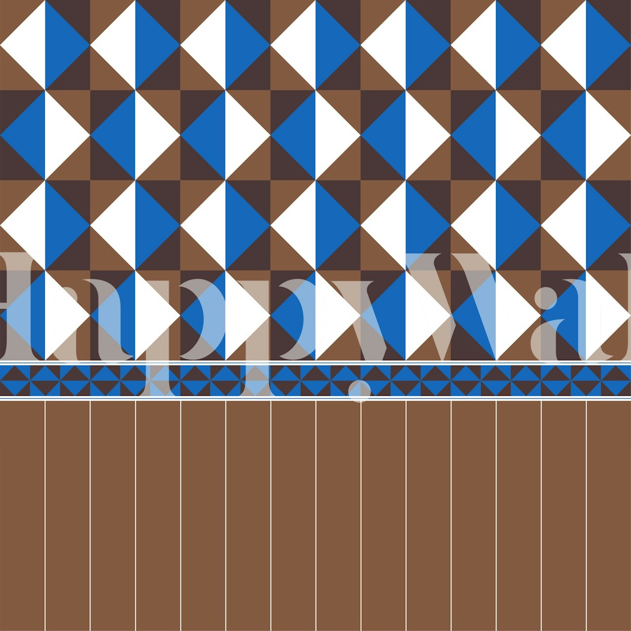 Timeless geometric design wallpaper in a room