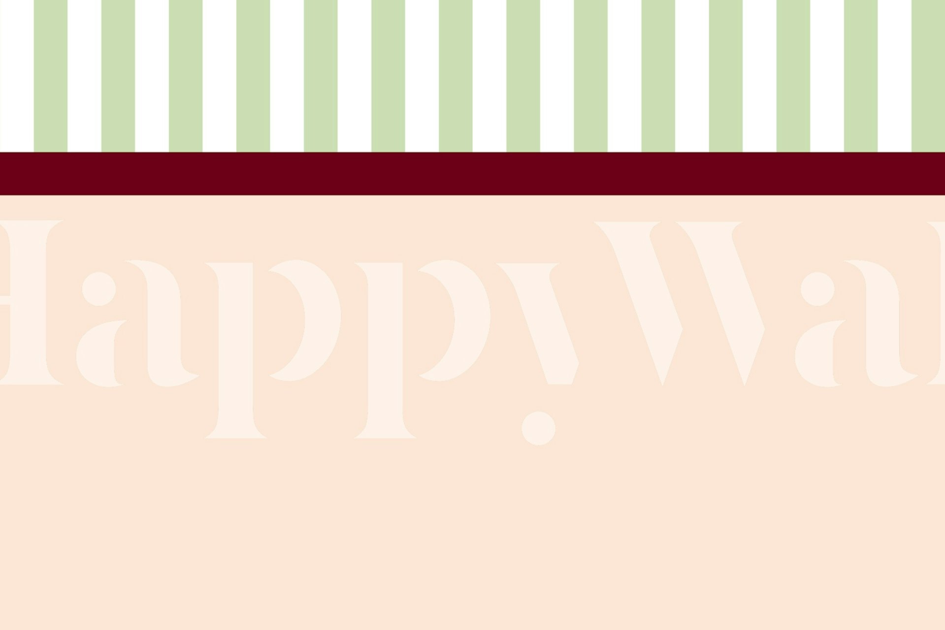 Πράσινη ριγέ ταπετσαρία με Burgundy Accent