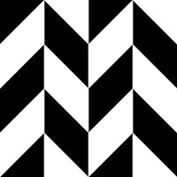 Modern Chevron - Black and White - L papiers peint