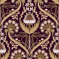 Mucha Flower Garden wallpaper