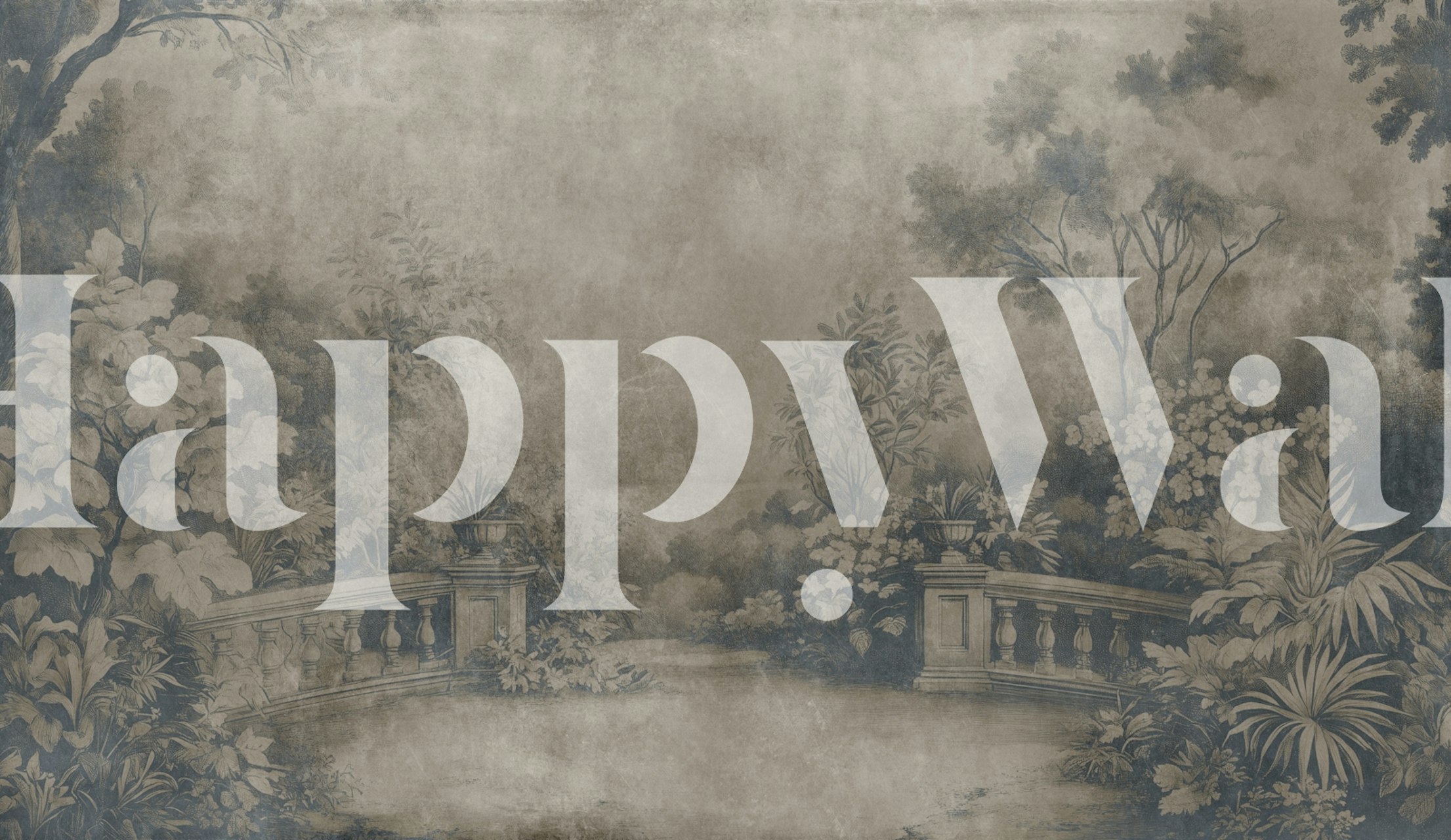 Old English Garden Fresco wallpaper in a room