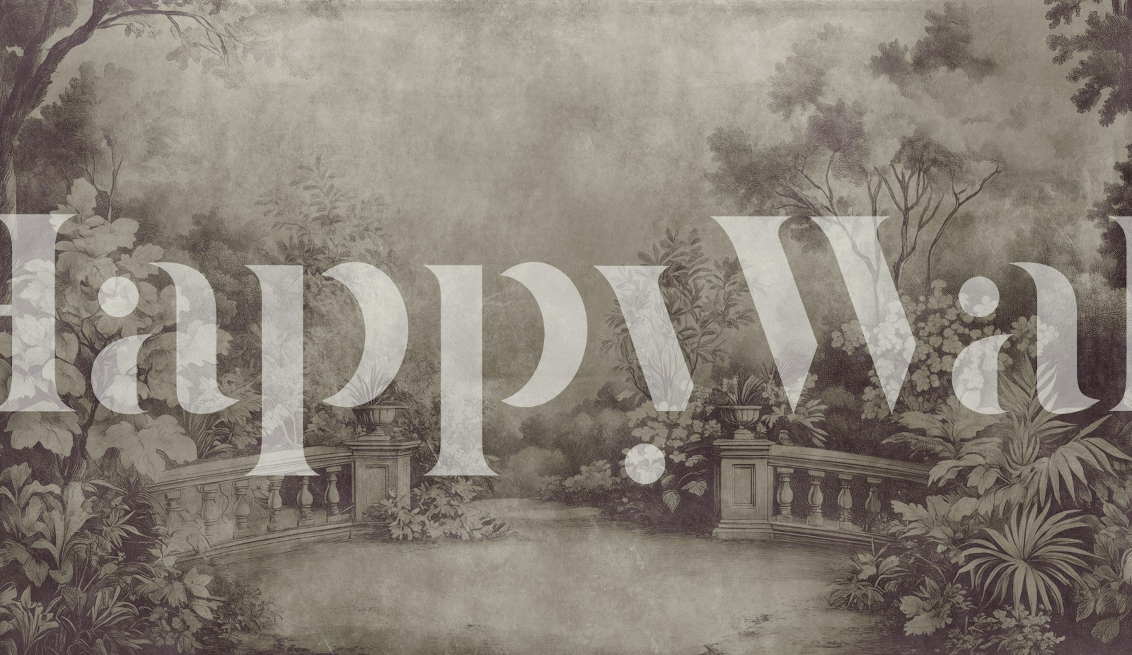 Old English Garden Fresco wallpaper in a room