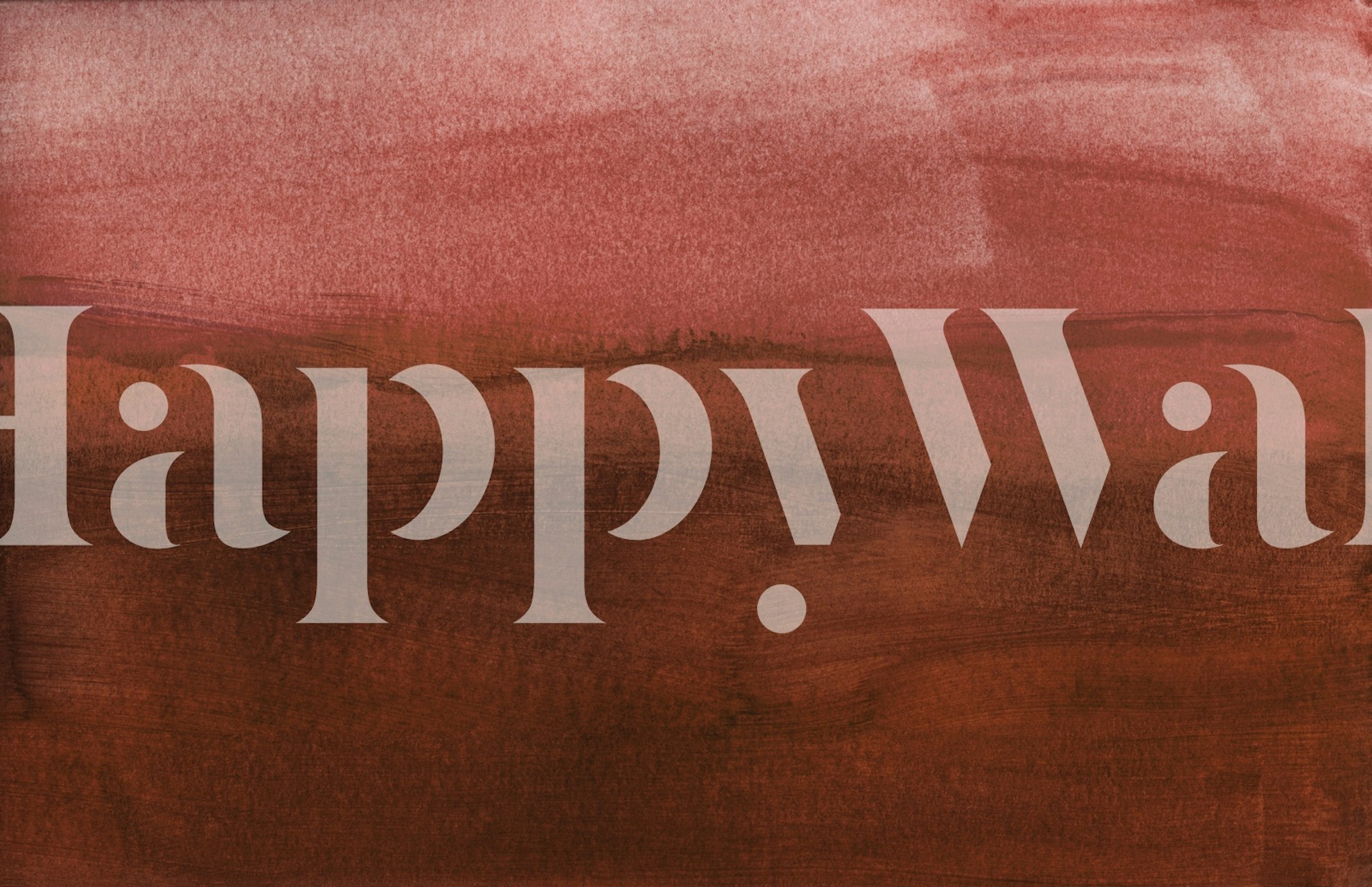 Painted Gradient Red 1 tapet i ett rum