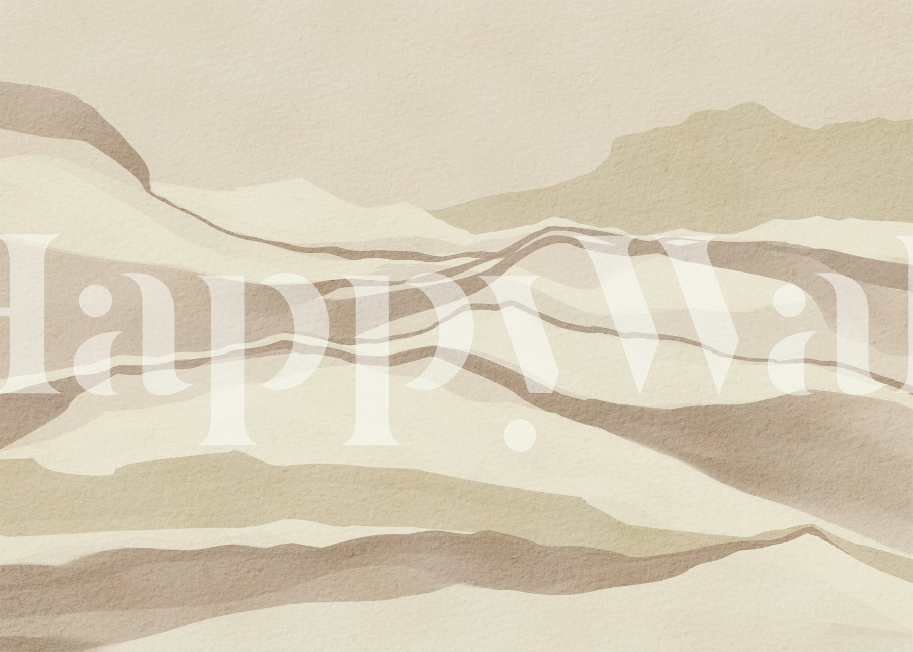 Abstract landscape with neutral beige tones wallpaper