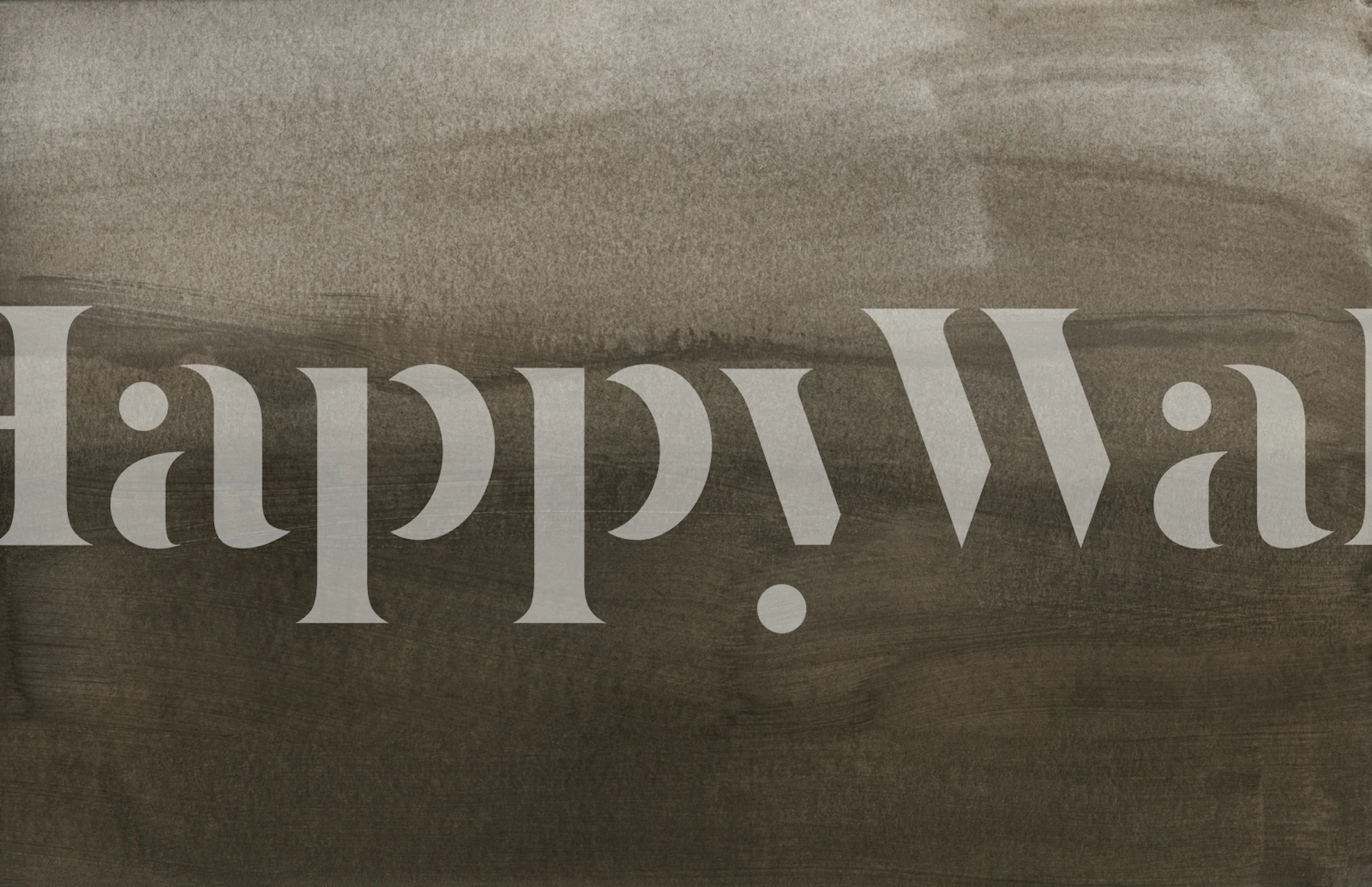 Brown gradient wallpaper in a room