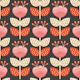 Nordic - Scandinavian flowers - pink grey