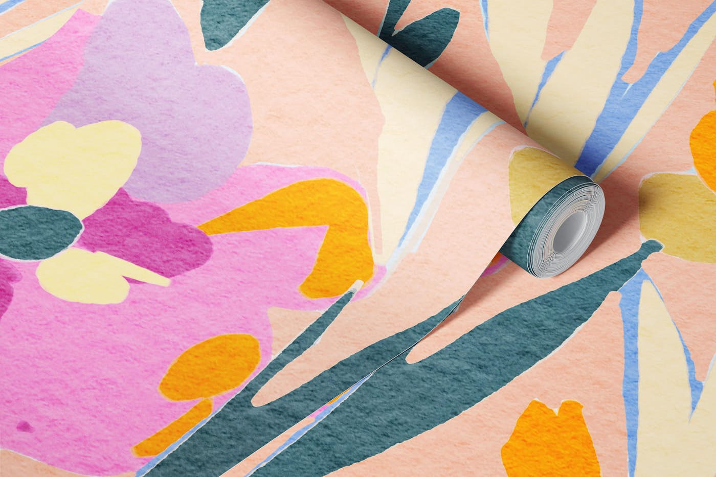 Colorful Blossoms Field wallpaper roll