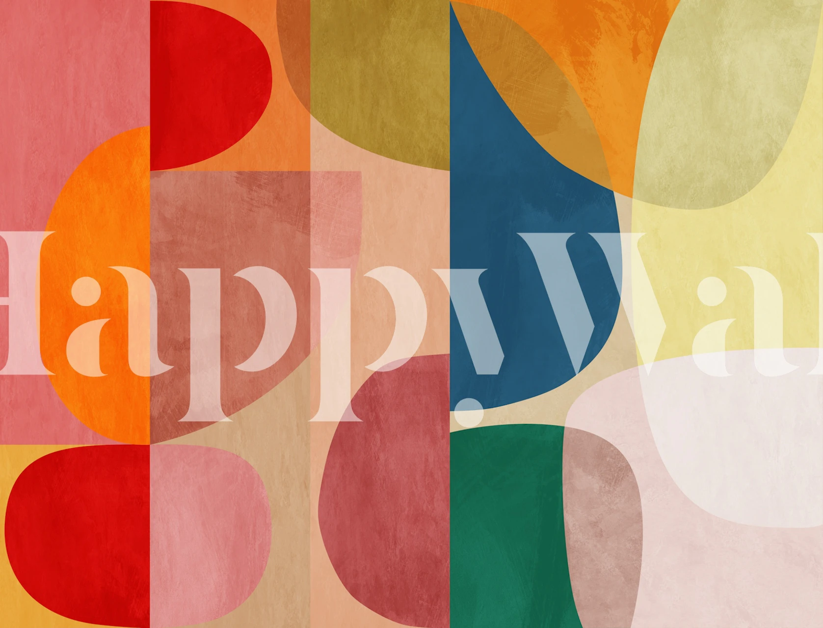 Mid-Century Modern Hues tapettimuotoilu