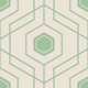Art Deco Honeycomb - Beige and Vintage Green