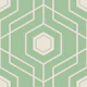 Art Deco Honeycomb - Vintage Green and Beige