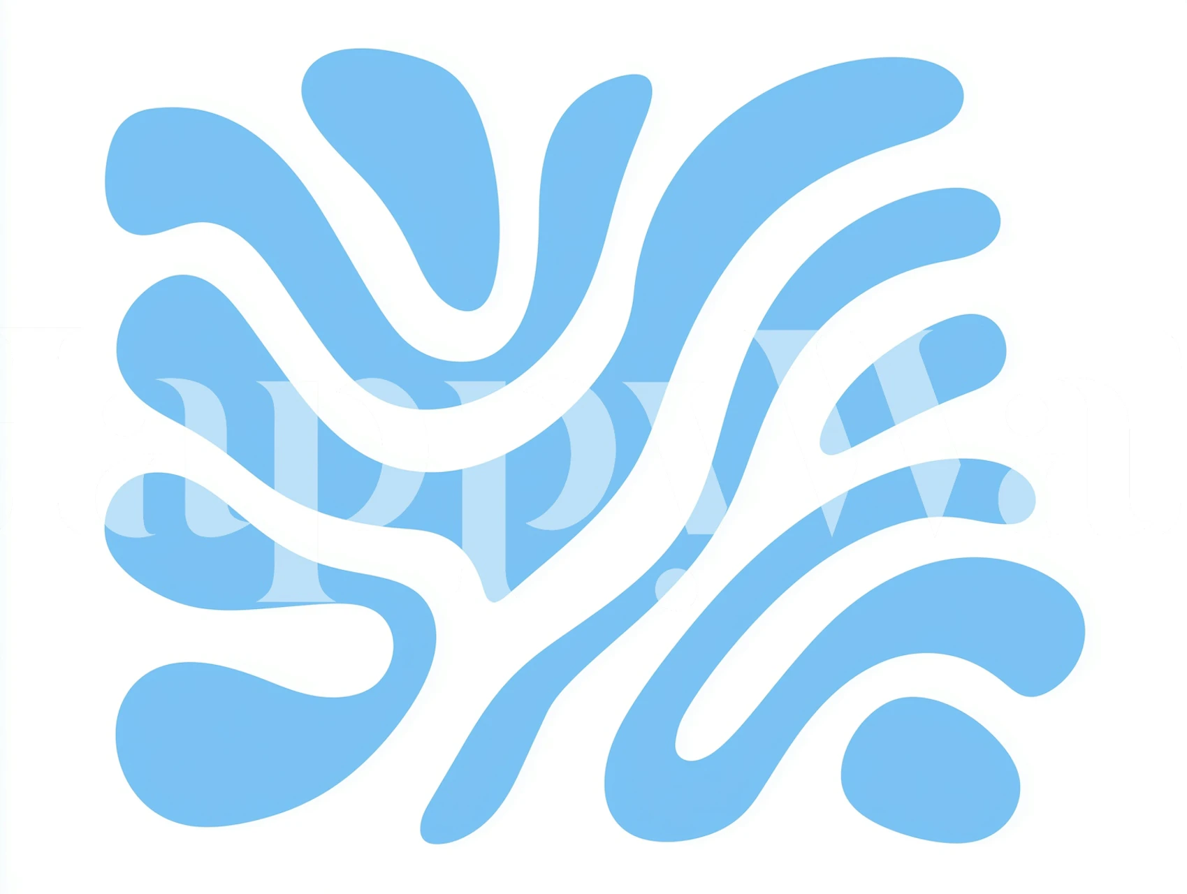 Papier peint Blue wave abstraction dans une pièce