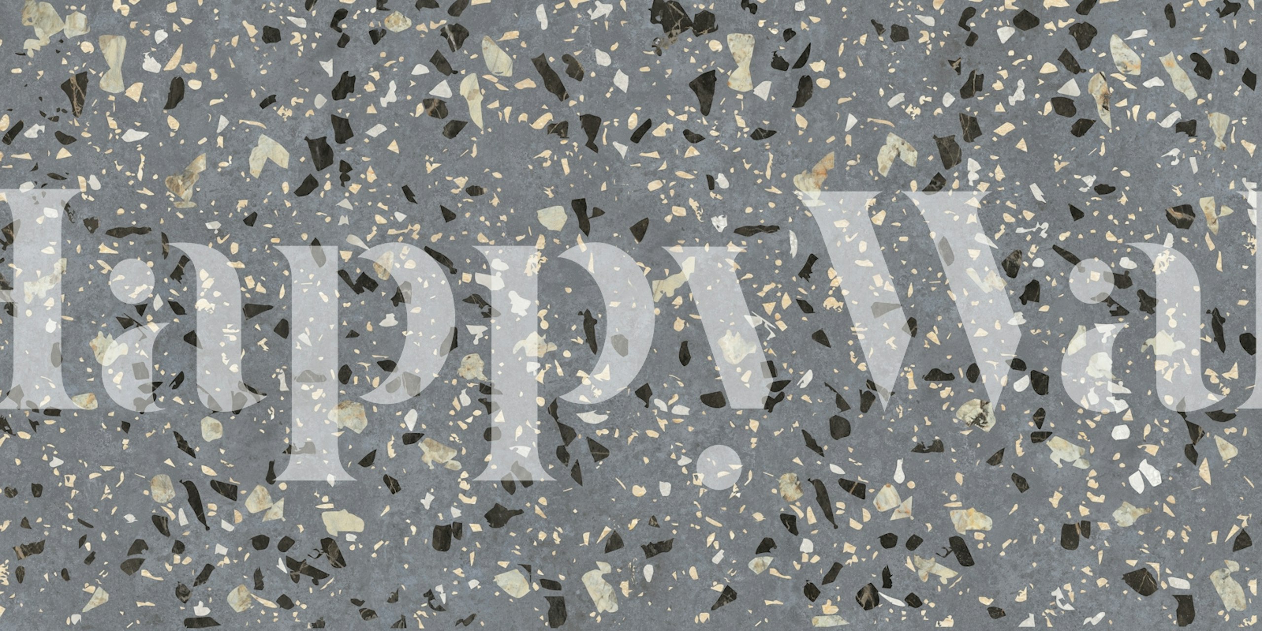 Midnight Pebble Terrazzo Natural Stone tapet