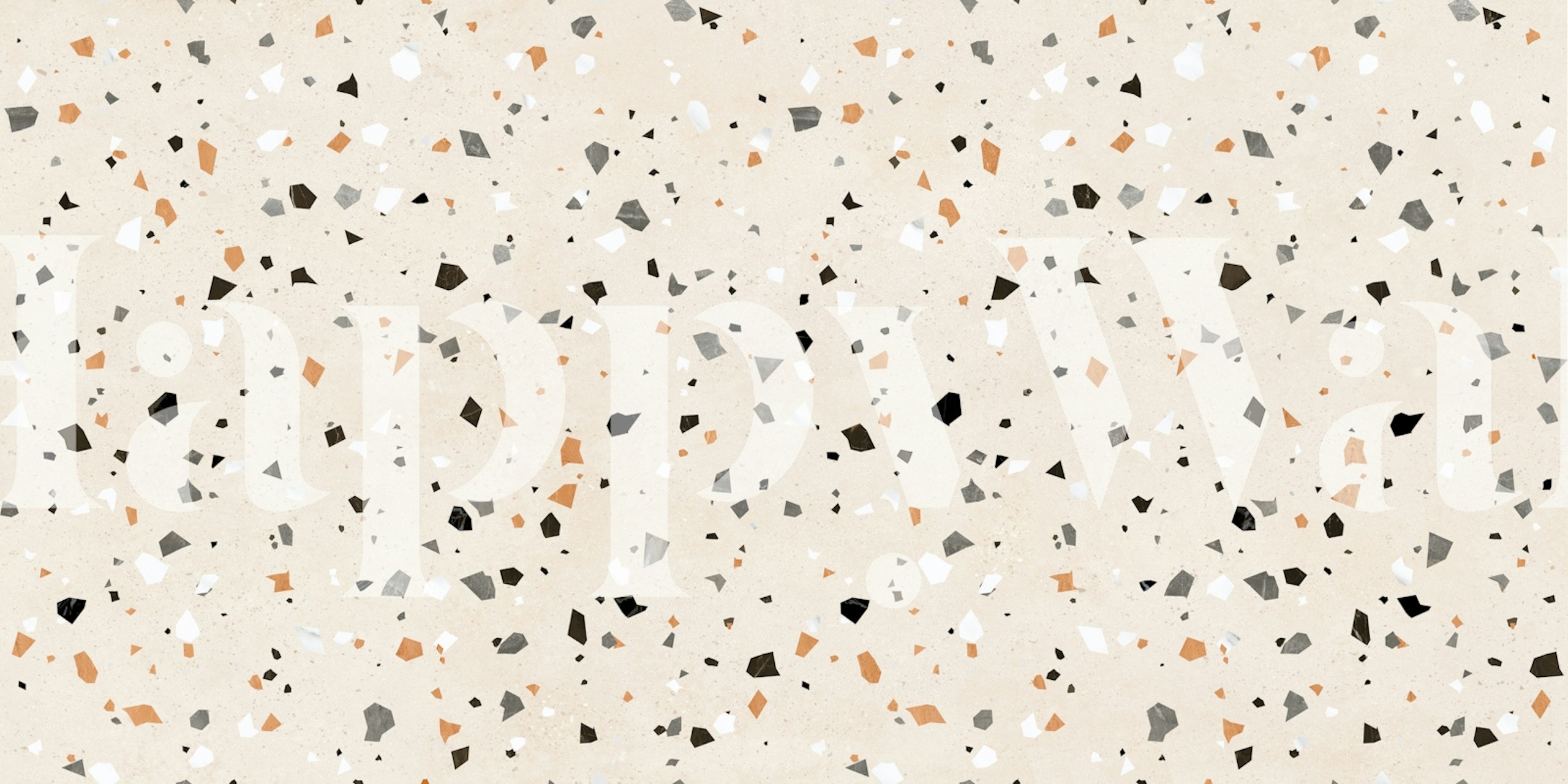 Papier peint Cream stone Terrazzo Natural Granite dans une pièce