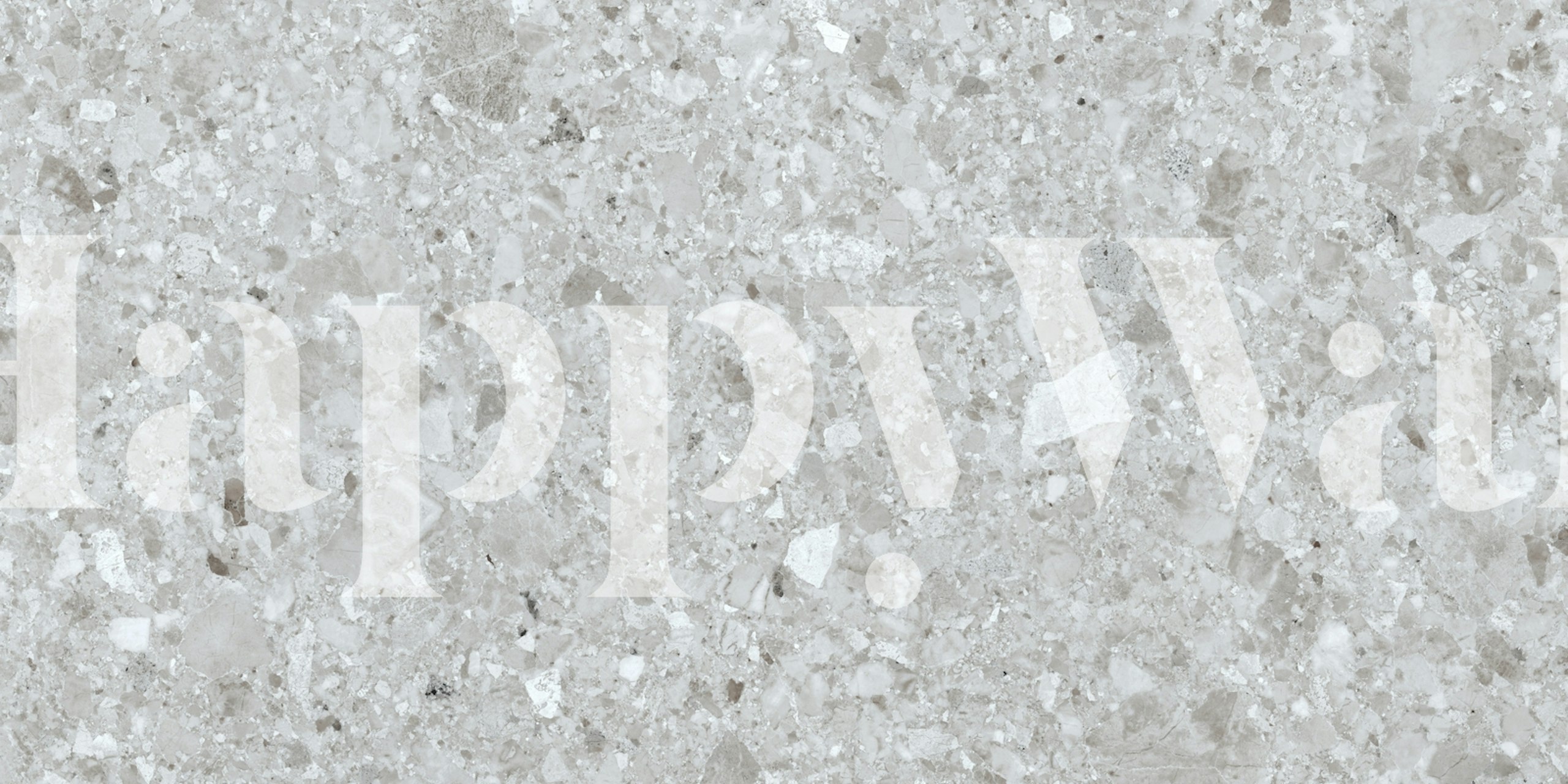 Papier peint Midnight Pebble Terrazzo Granite dans une pièce