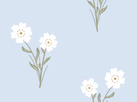 Delicate Blue Floral papiers peint