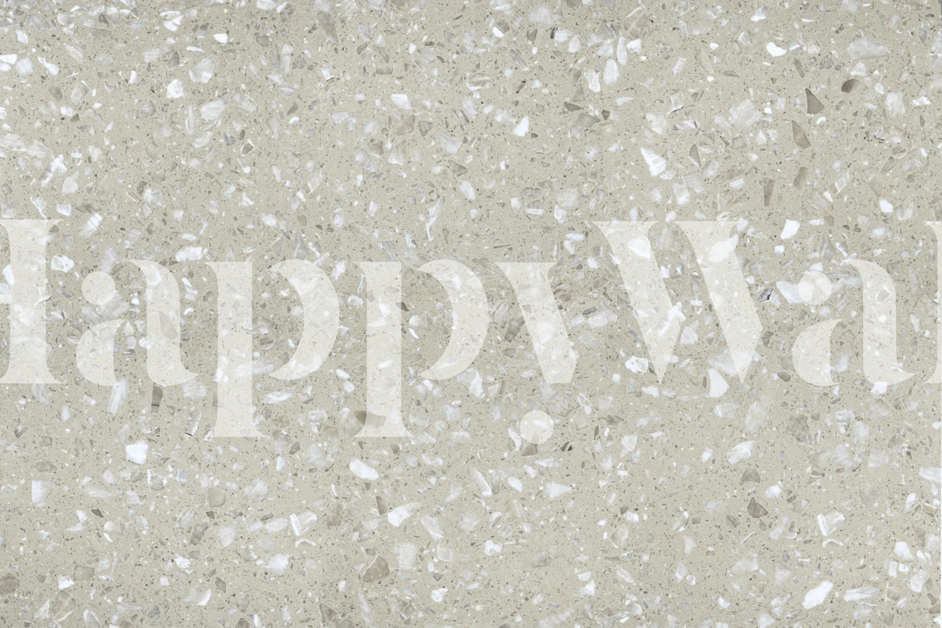 Terrazzo marble pattern in light beige with white specks wallpaper