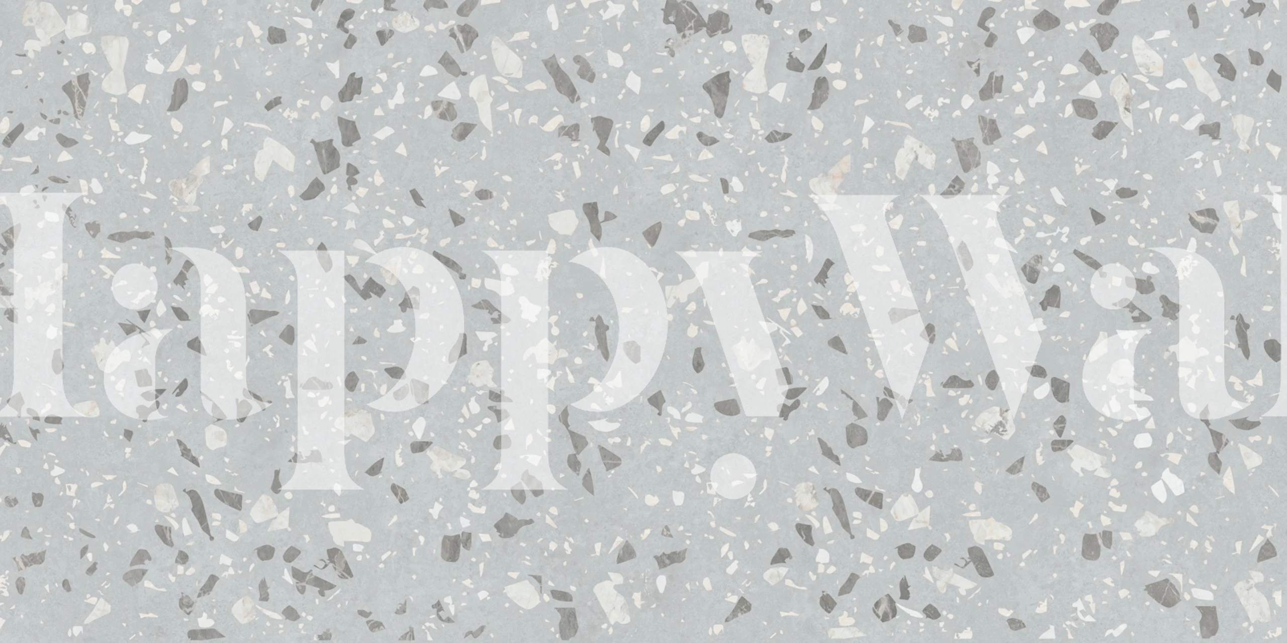 Gray stone texture wallpaper in a room