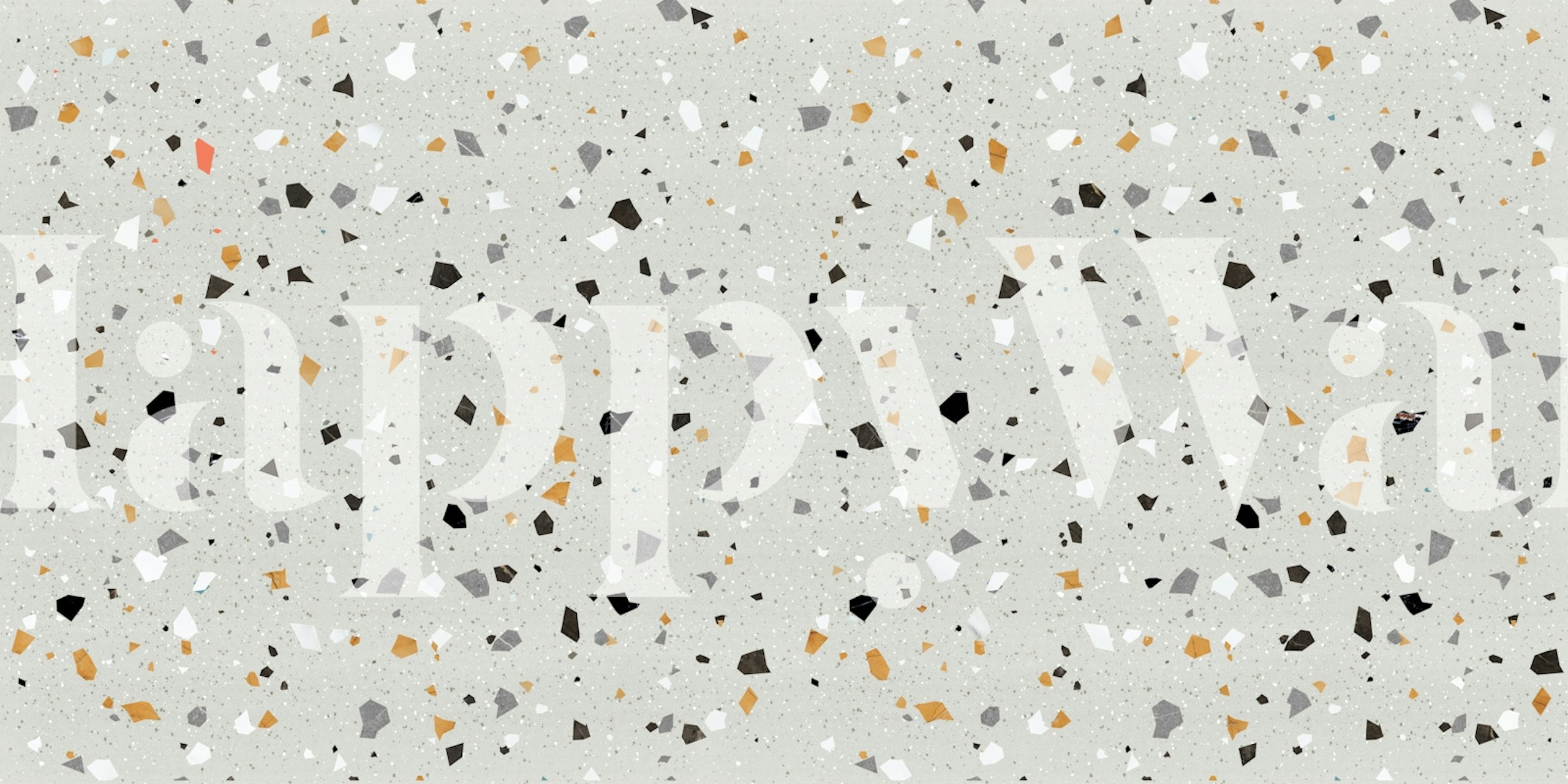 Papier peint multicolor terrazzo marble dans une pièce