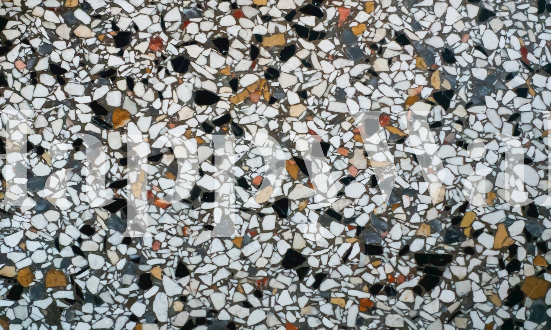 Terrazzo Style Mosaic wallpaper in a modern room