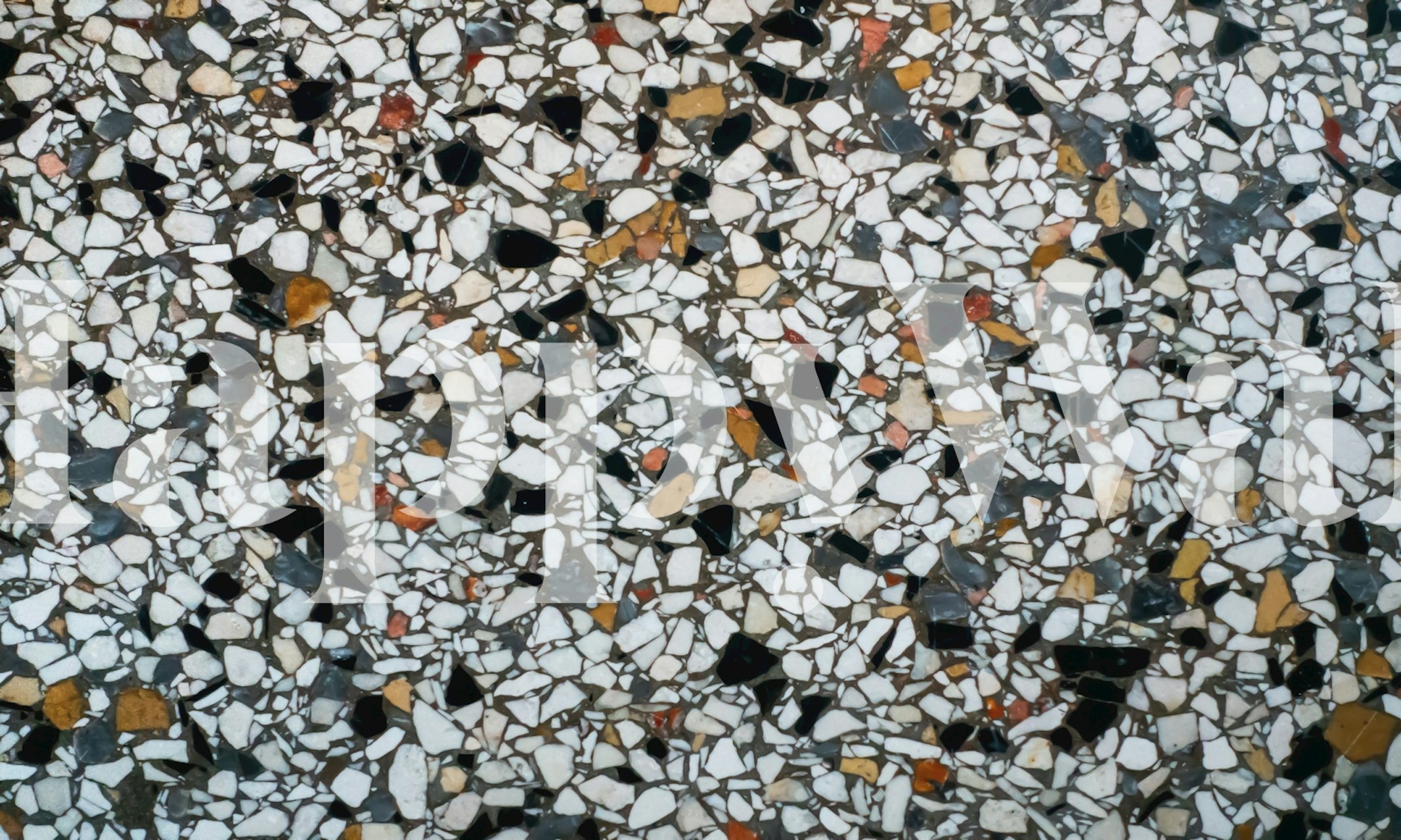 Terrazzo Style Mosaic behang in een moderne kamer