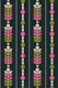 Pink green Scandi floral stripes