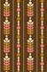 Brown pink Scandi flowers stripes