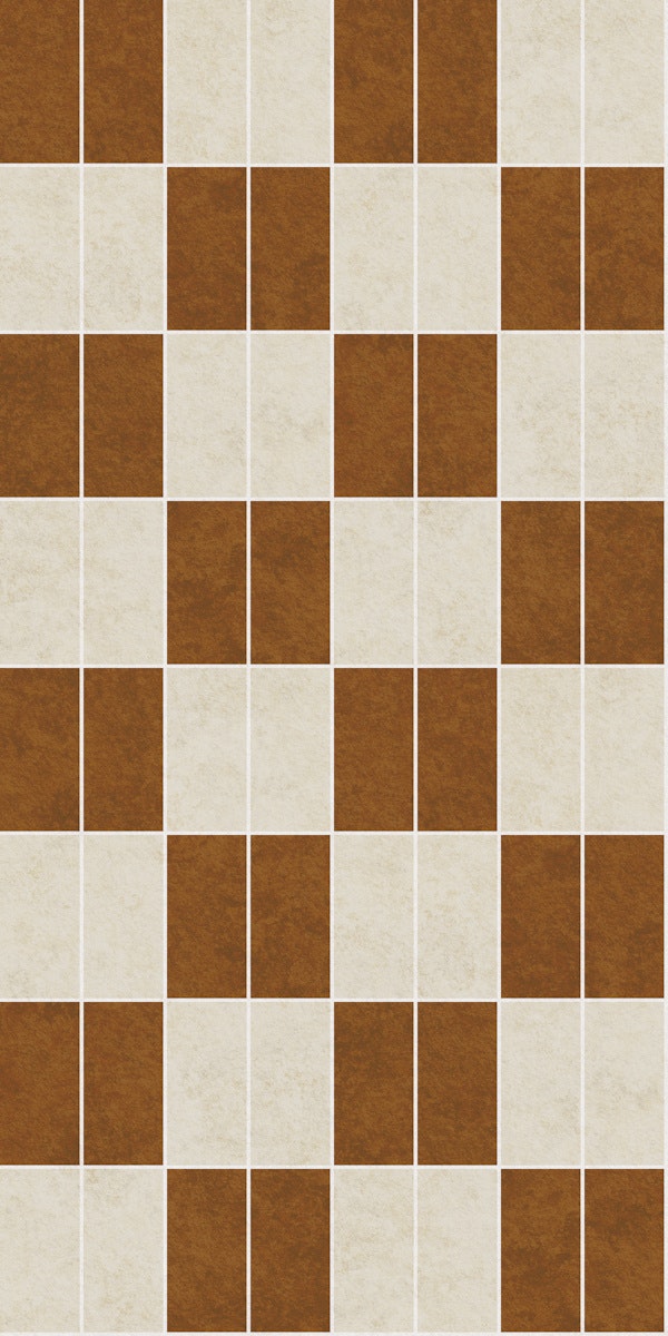 Checkerboard Vertical stack Tile Caramel Bone
