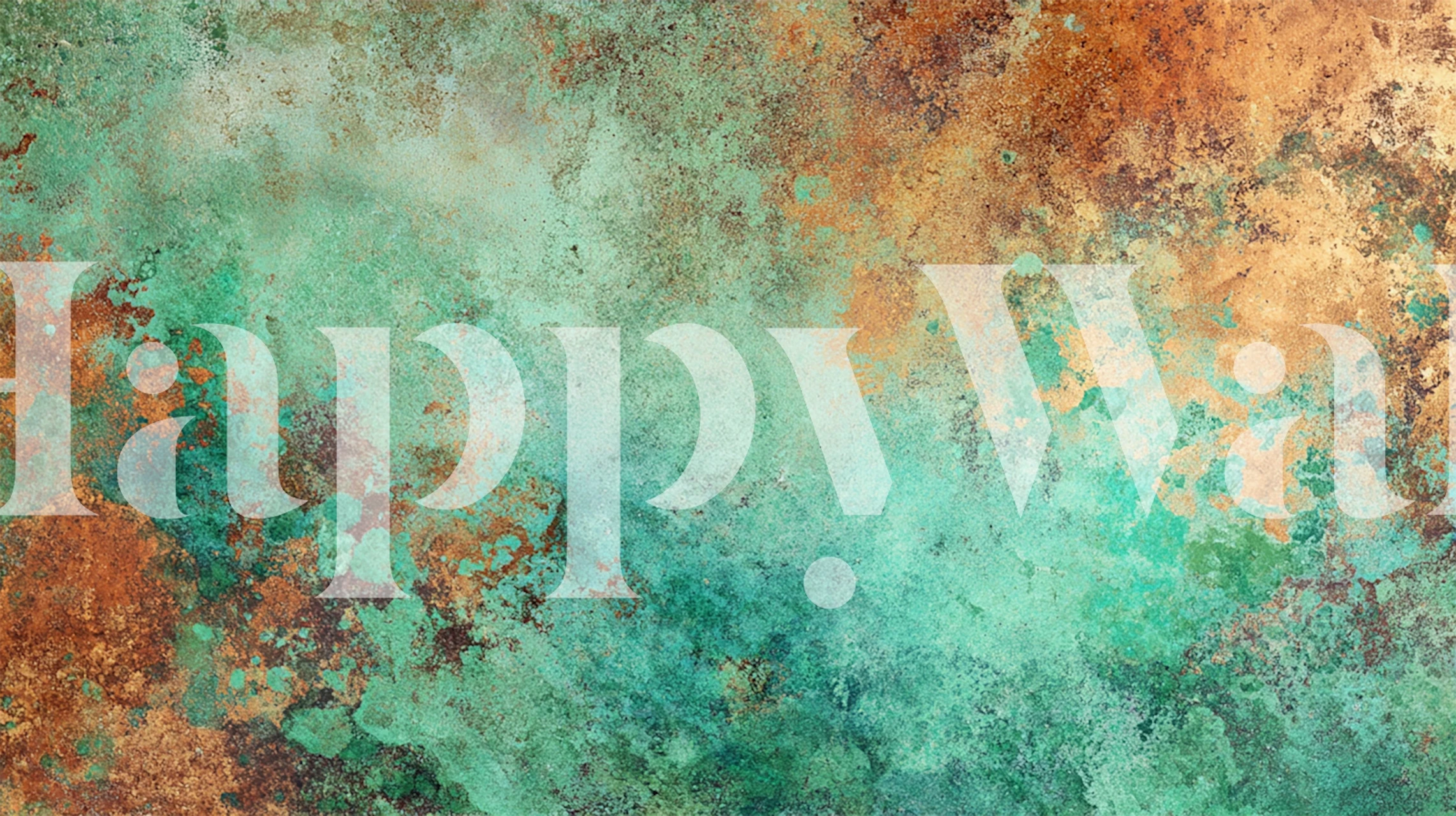 Textured copper and teal pattern wallpaper