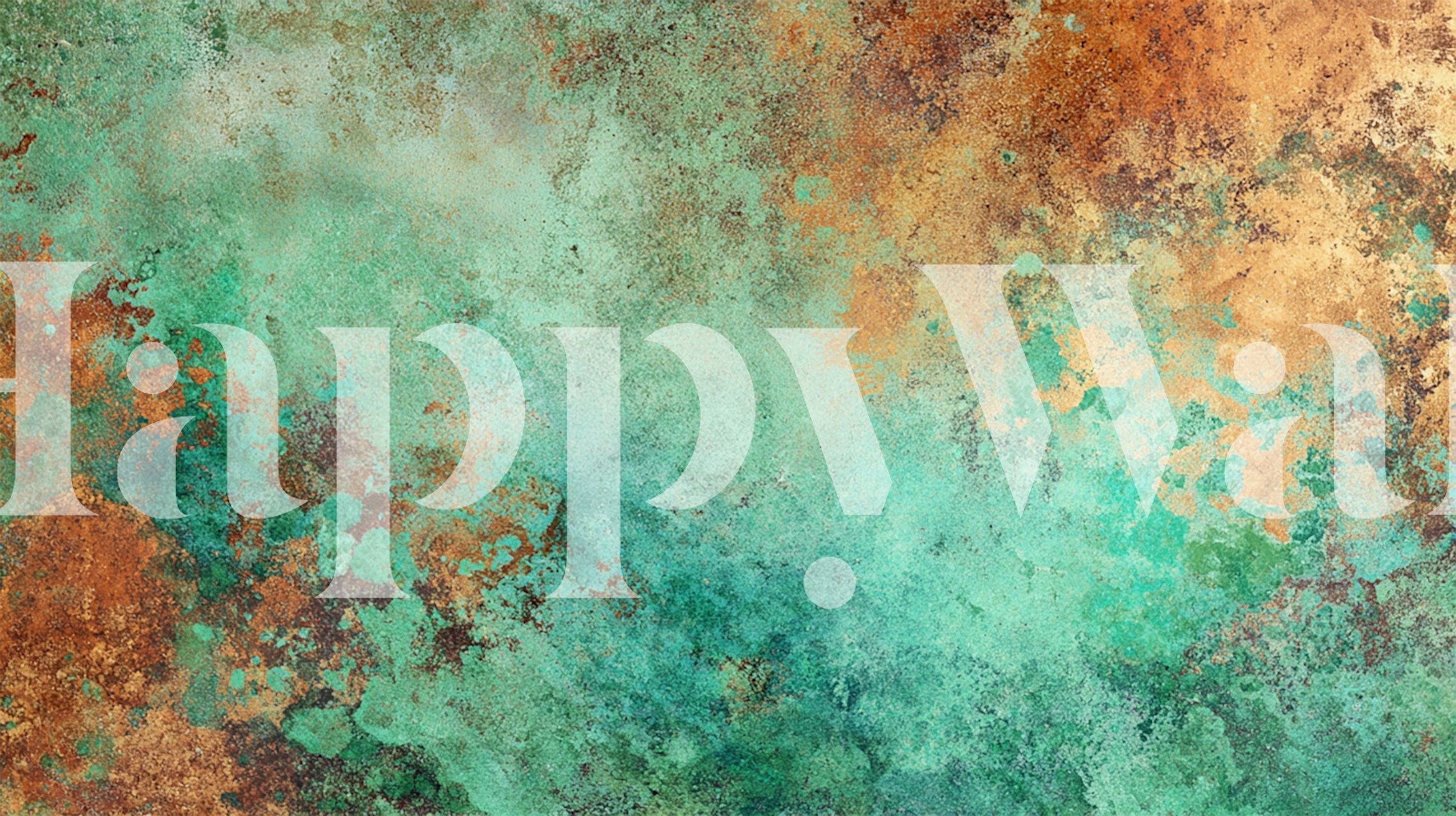 Textured copper and teal pattern wallpaper