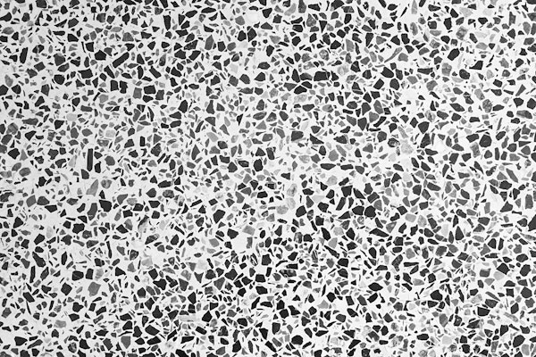 black and white terrazzo marble