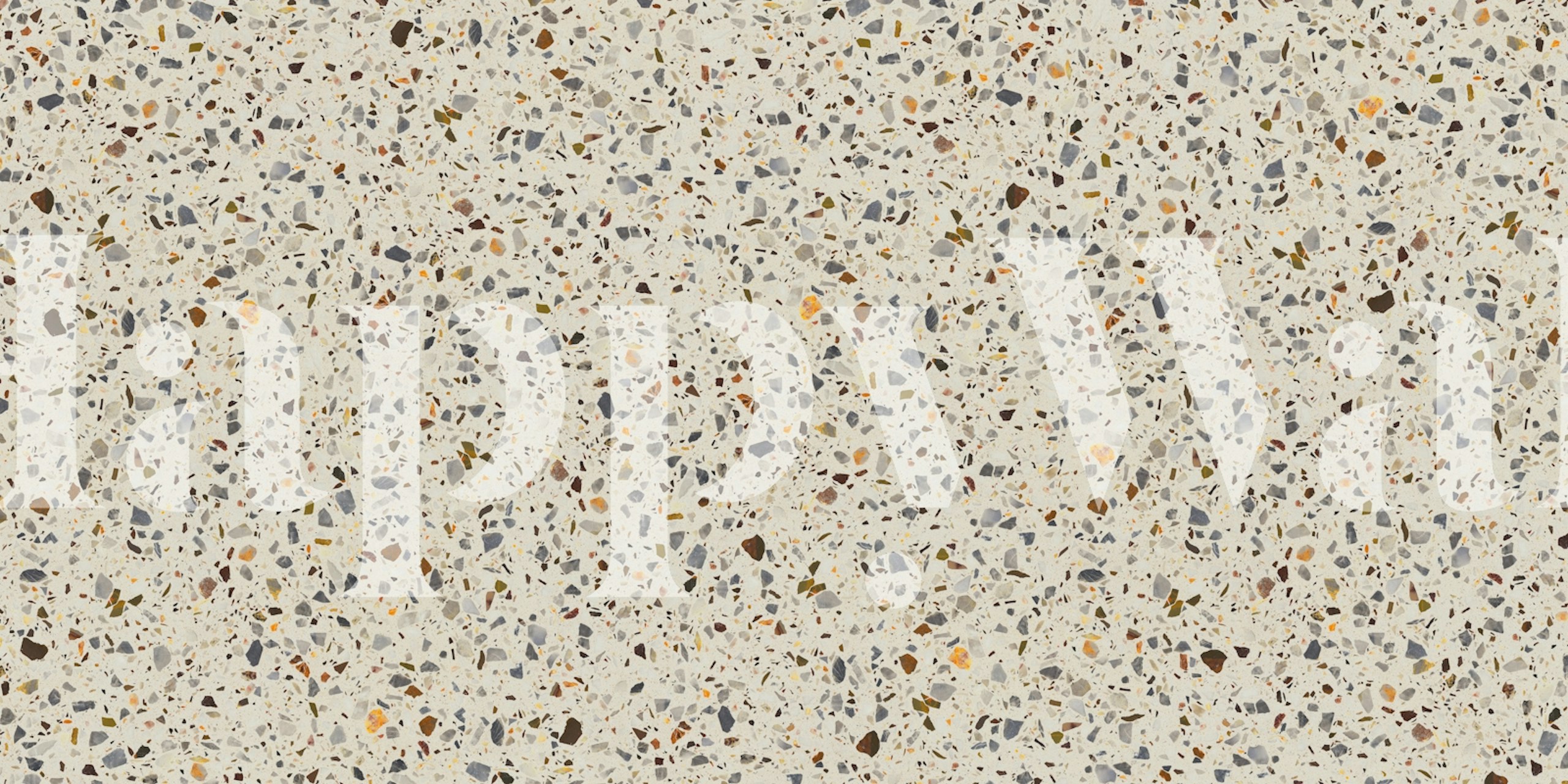 Beige terrazzo pattern with colorful stone fragments wallpaper