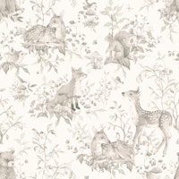Woodland Animals sepia big papiers peint