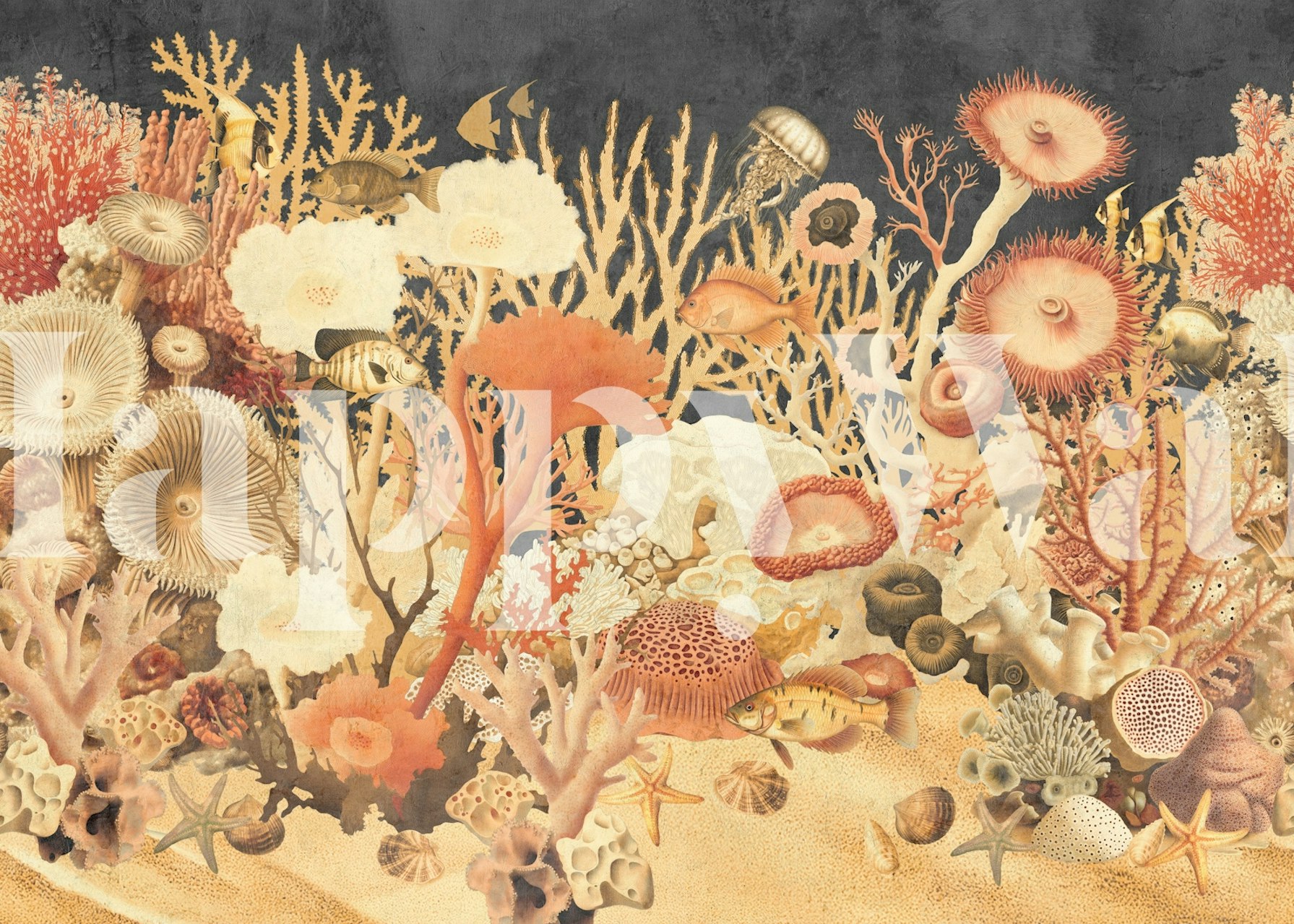 Vintage Sea Kingdom Paradise tapettisuunnittelu