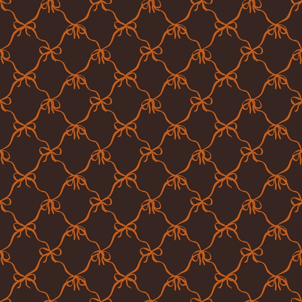 VIntage Bow Trellis Brown