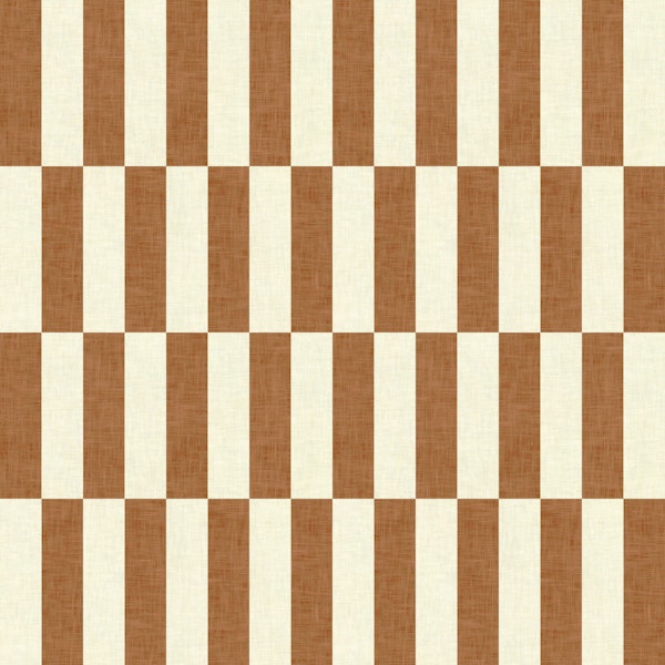 Textured Geometric Tile - Burnt Orange