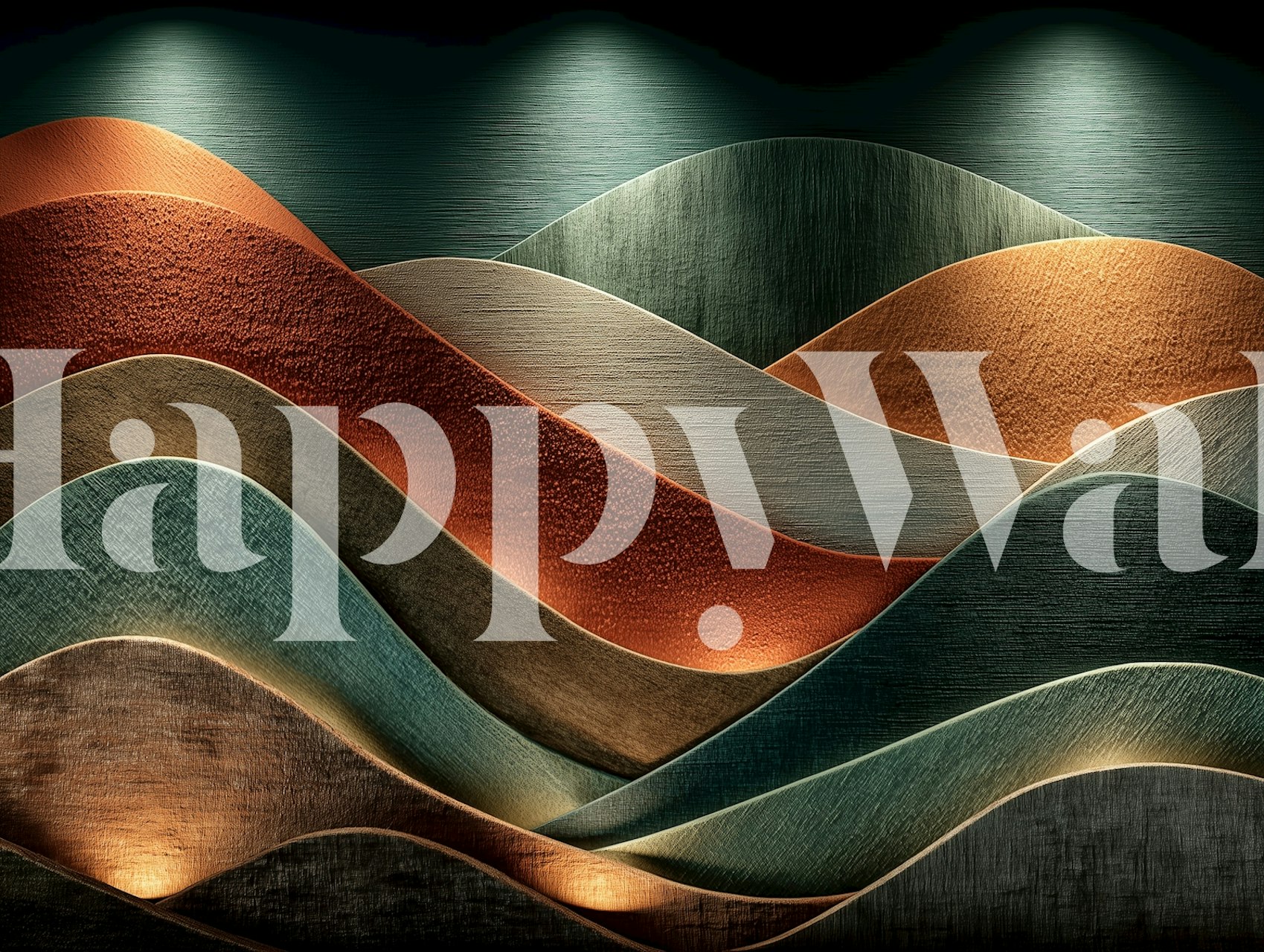 Elegant Earth Waves wallpaper i ett rum