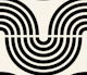 Black and off white bold rainbow stripe